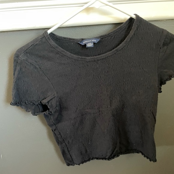 American Eagle Short Sleeve Crop Top - Picture 1 of 2
